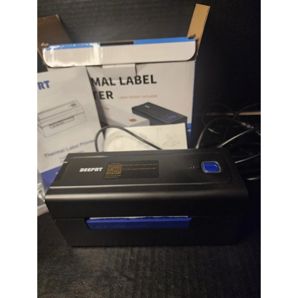BEEPRT BY-480BT Bluetooth Thermal Label Printer Black Printer OPEN BOX  READ
